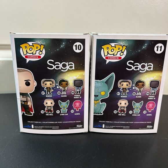 Saga Funko Pop Lot The Will #10 + Lying Cat #11 Glow Skybound Exclusive - Picture 3 of 3